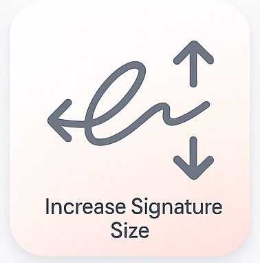 Increase Digital Signature Size Online